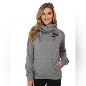 Nike Sweatshirt Womens Funnel Neck Pullover Hoodie Outdoor Active Logo Small